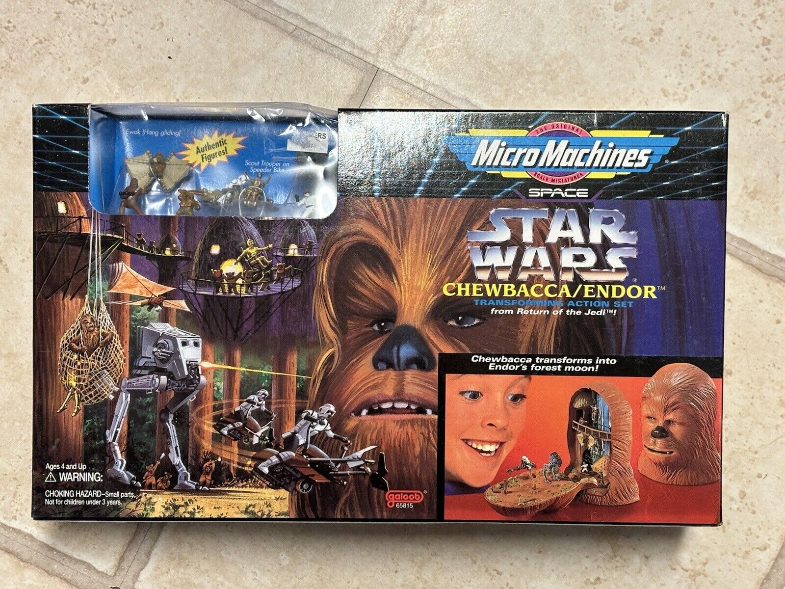 1995 Star Wars Micro Machines Chewbacca/Endor Transforming Action Set NIB