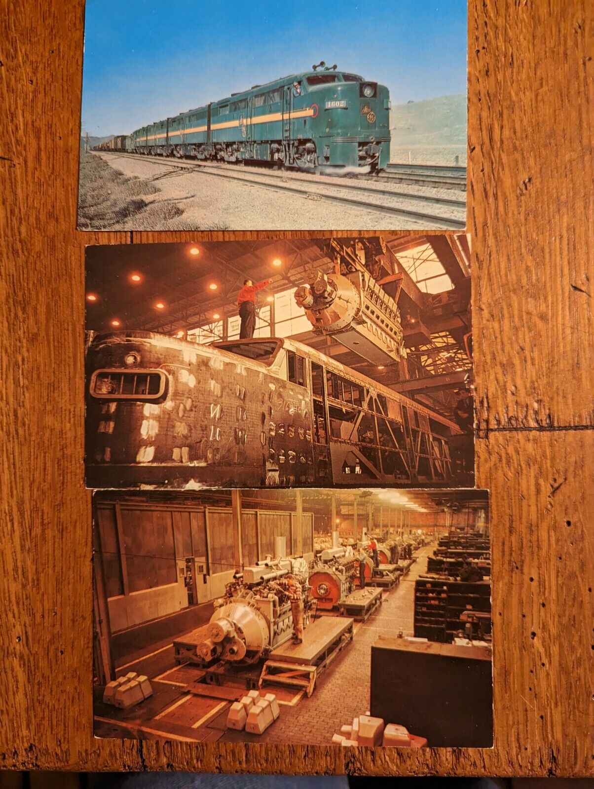 1952 NY Schenectady American Locomotive Assembly Alco GE Train postcard D32