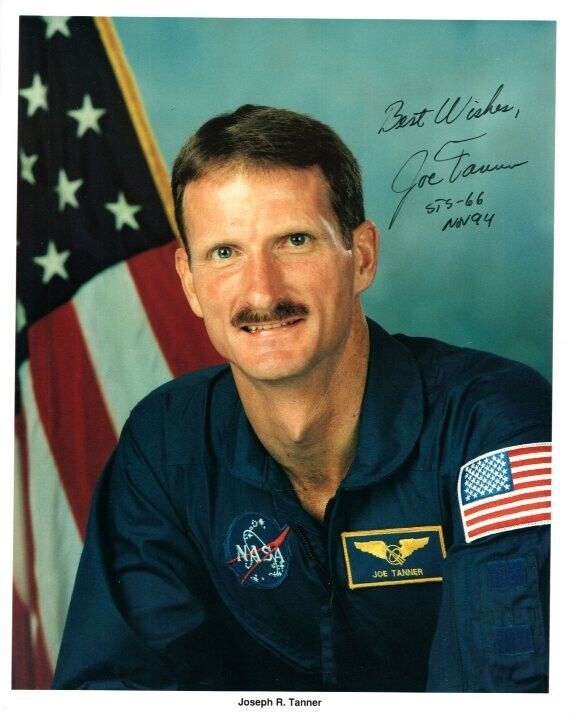 JOSEPH JOE R. TANNER signed 8x10 NASA ASTRONAUT litho photo
