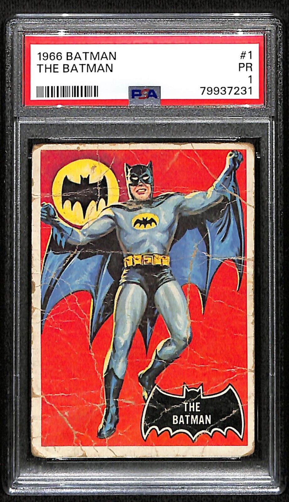 1966 Topps Batman Black Bat #1 The Batman PSA 1 POOR 6968
