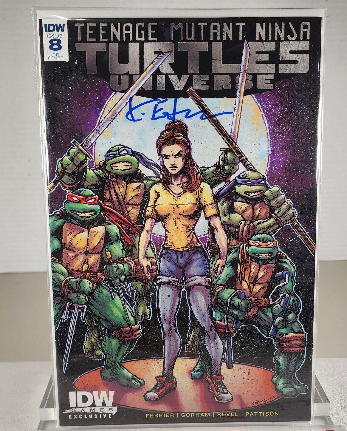 TMNT Universe #8 SIGNED by Eastman IDW Games Variant RE w/COA