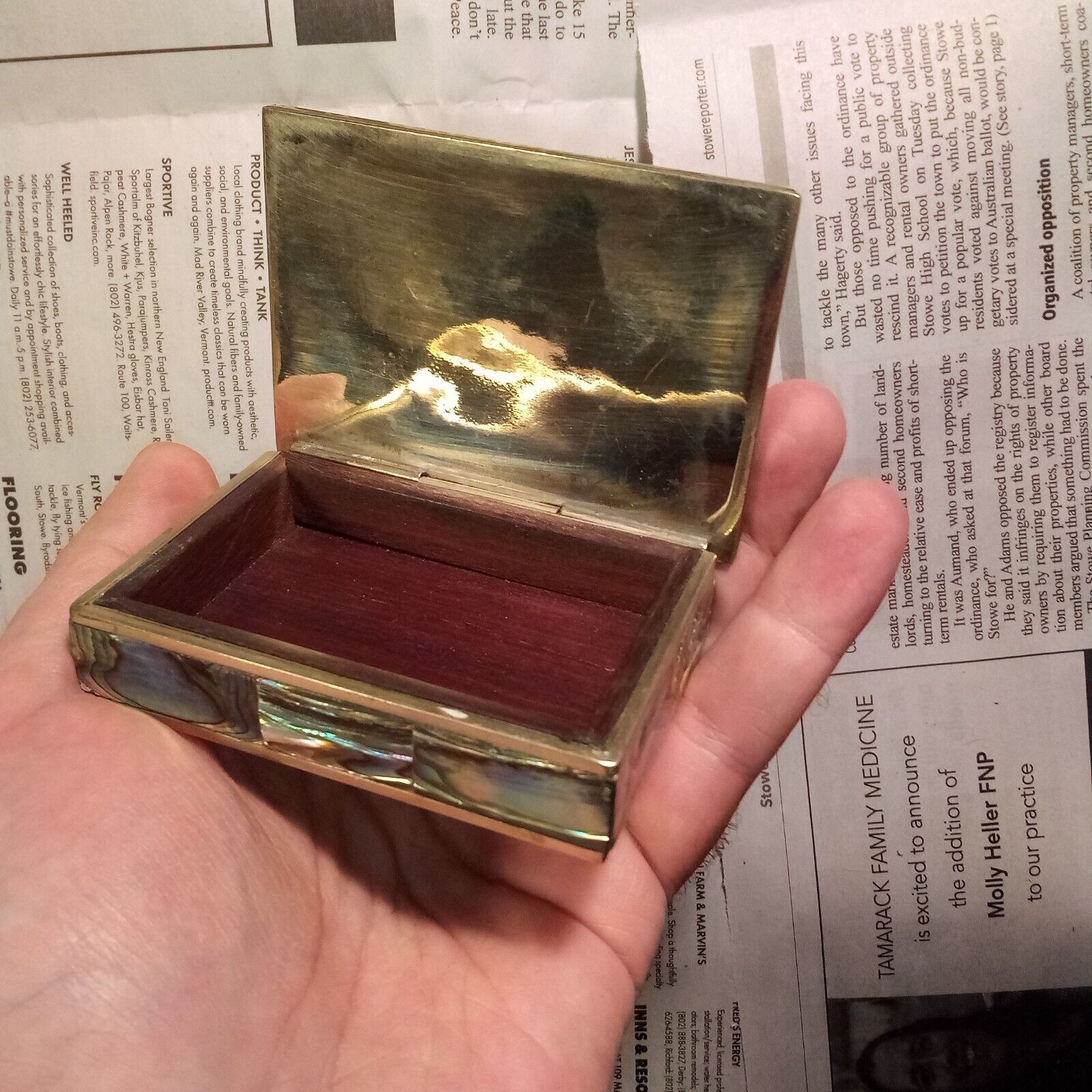 Vintage Mother of Pearl Silver Mexico Box