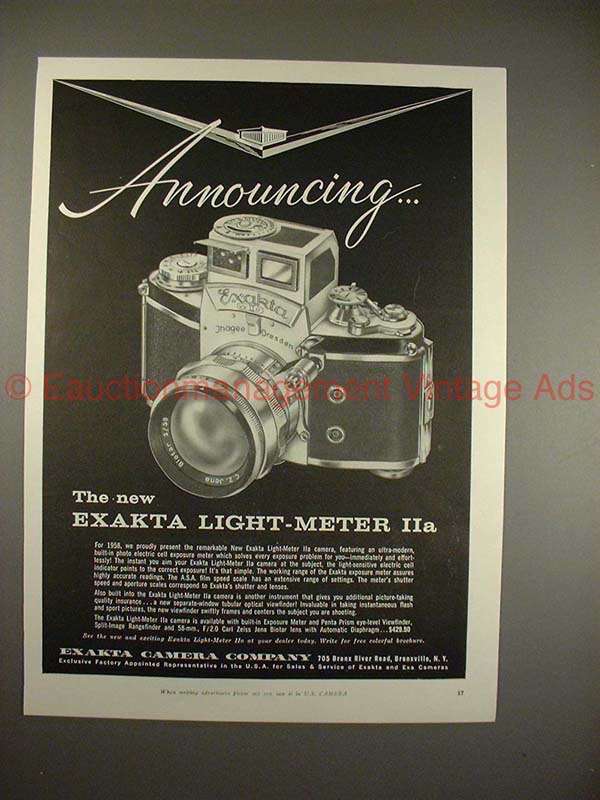 1958 Ihagee Exakta Light-meter IIa Camera Ad - NICE