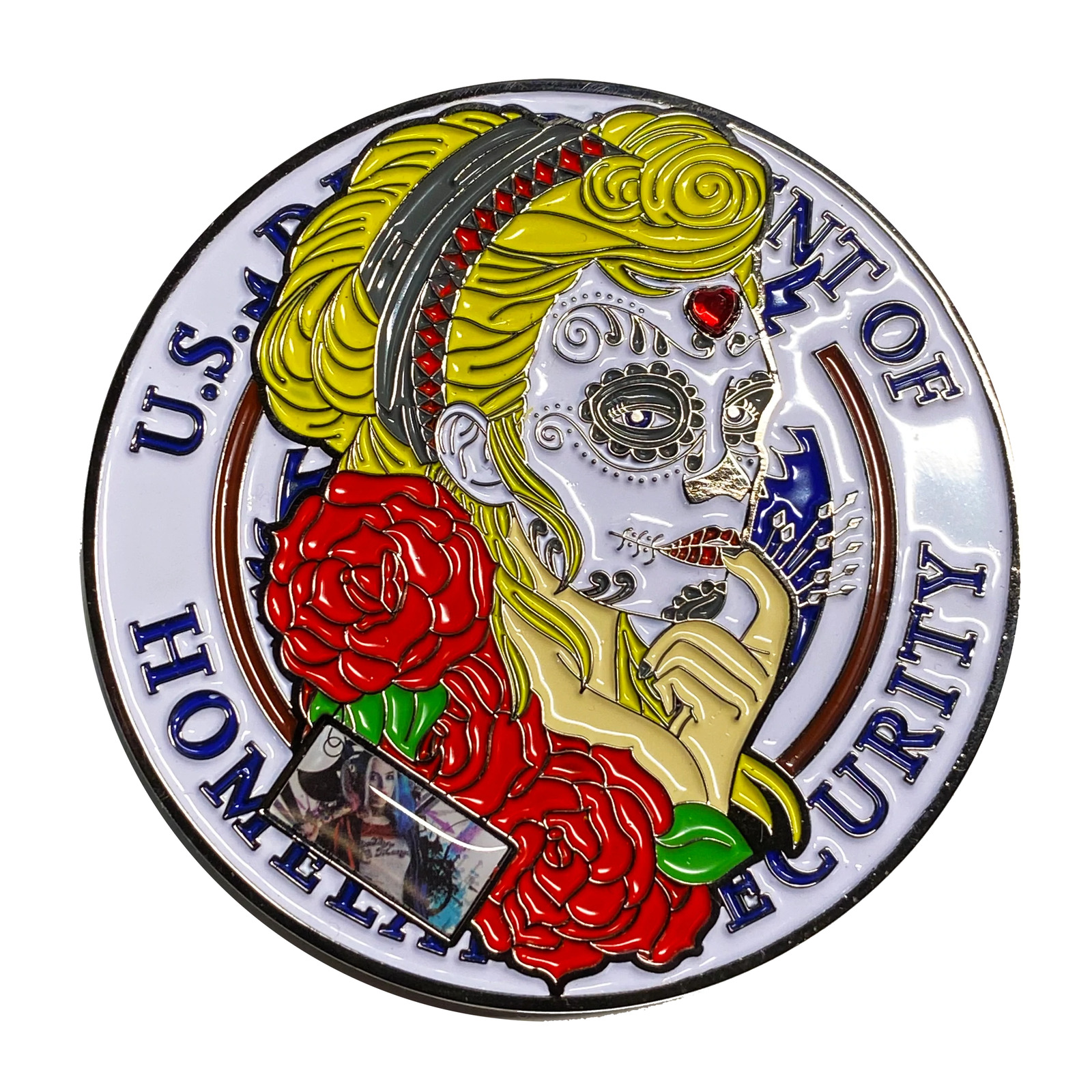 BB-013 Harley Quinn Challenge Coin Police Day of the Dead CBP Homeland HSI FAM