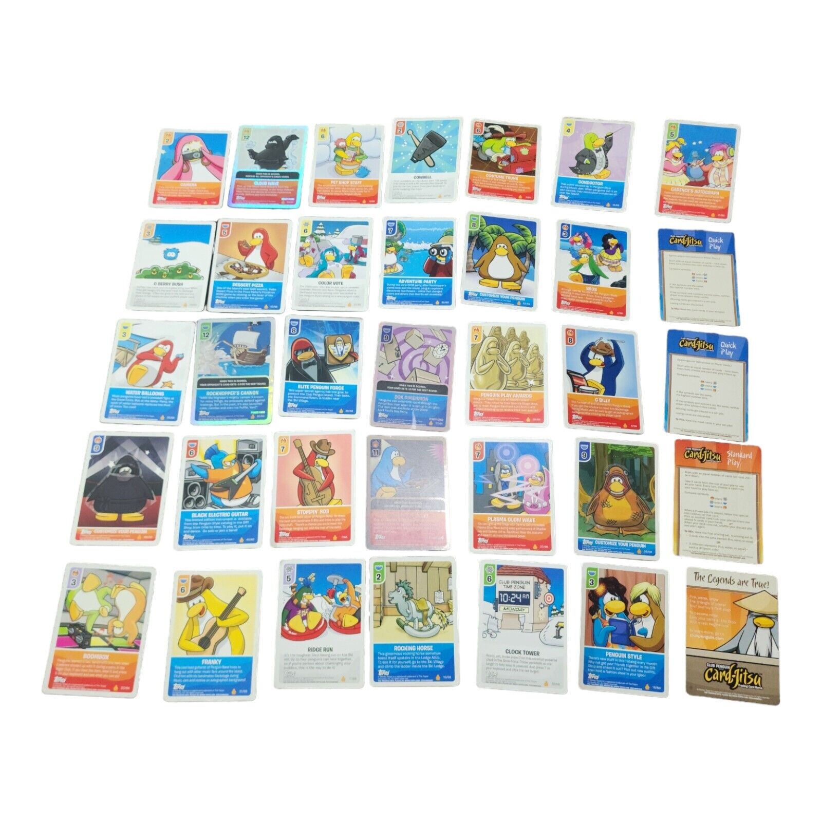 Club Penguin Playing Cards Jitsu Cards Lot Of 35 
