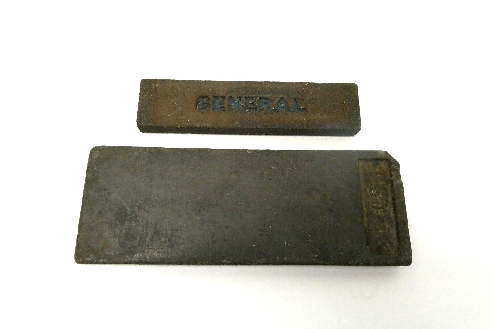 Two Vintage Used Boss Barber General Knife Razor Sharpeners Sharpening Stones