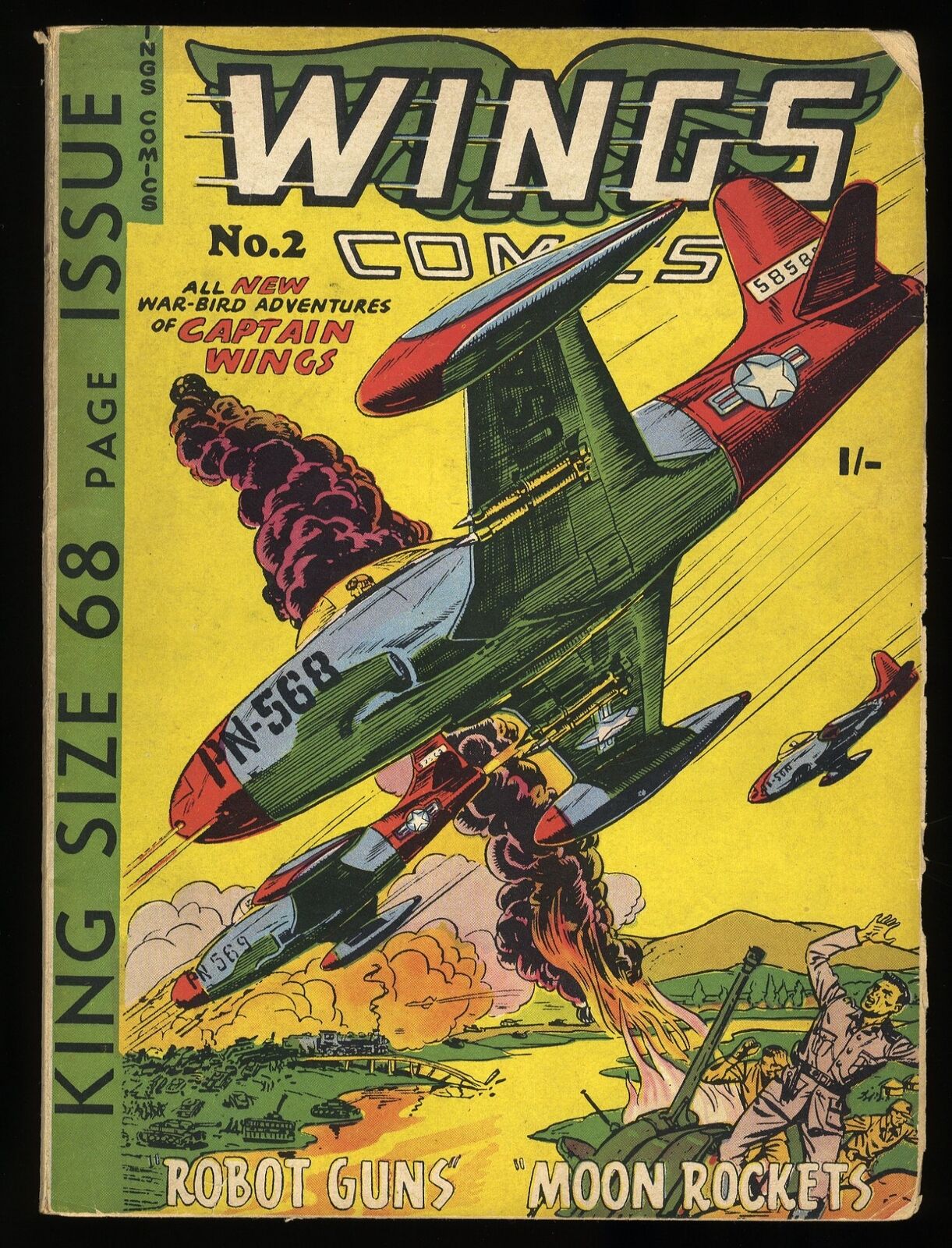 Wings Comics (1960) #2 VG+ 4.5 Very Scarce Trent