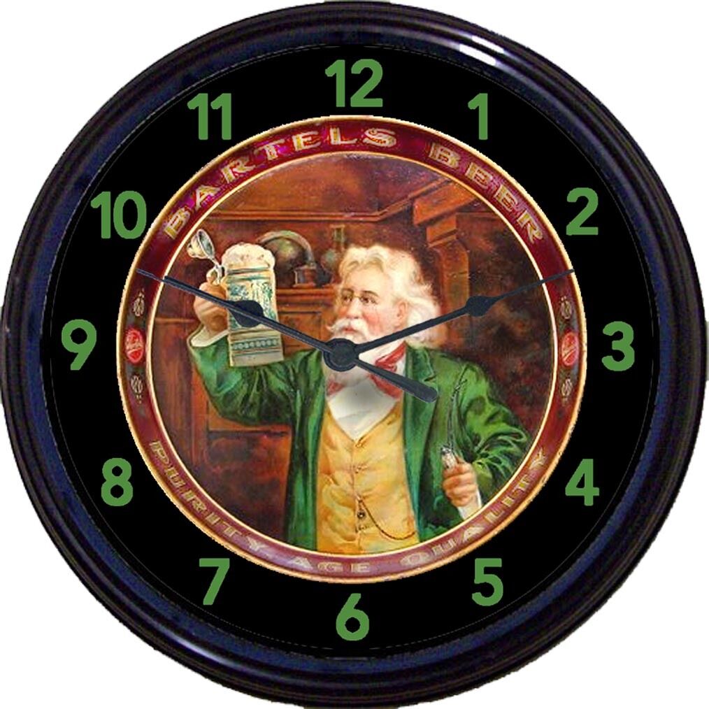 Bartels Beer Edwardsville PA Tray Wall Clock Bartel Brewing Co Ale Lager Brew