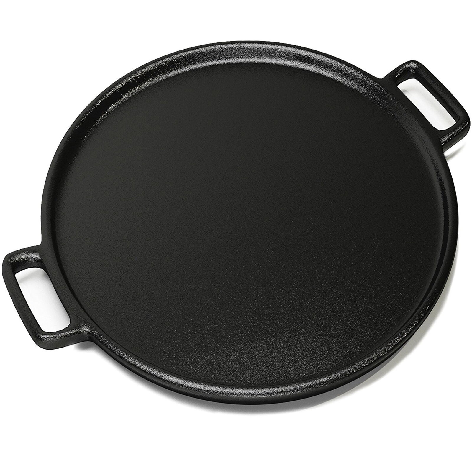 14'' Black Pizza Pan Cast Iron Skillet Kitchen Cookware Frying Baking Cooking