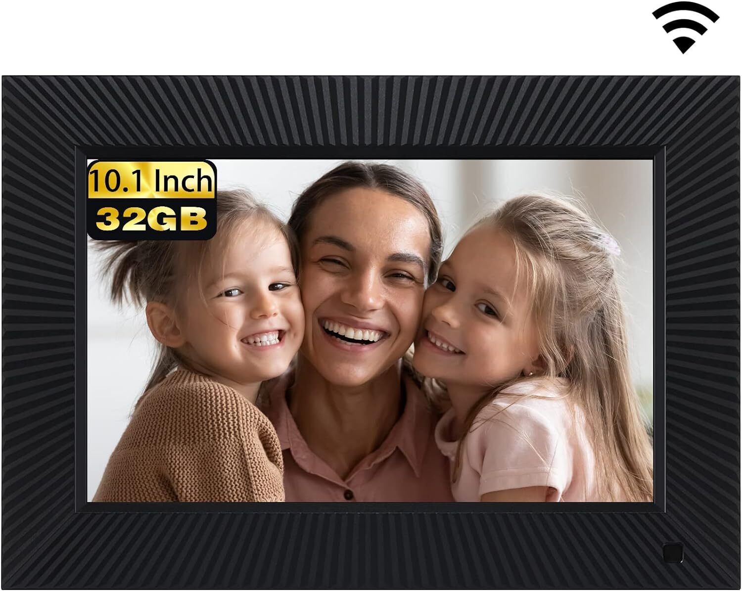 NexFoto 32GB Digital Photo Frame 10.1 Inch, WiFi 10.1” HD 32GB, Elite Black 