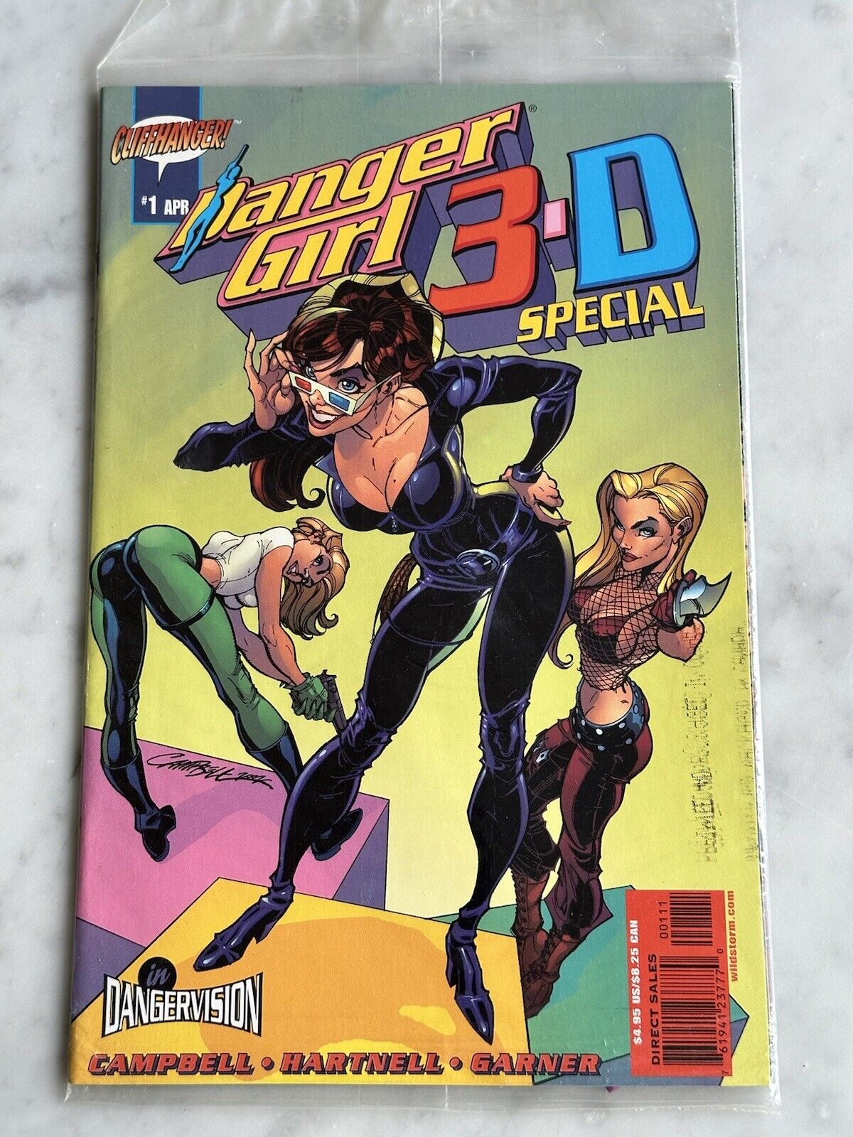 Danger Girl 3-D Special #1 Sealed w/ Glasses Buy 3 for  (DC, 2003)
