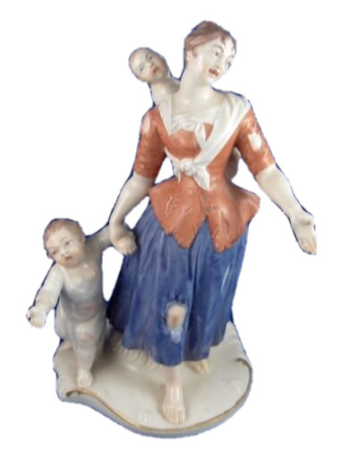 Antique 20thC Nymphenburg Porcelain Beggar Lady Figure Figurine Porzellan Figur