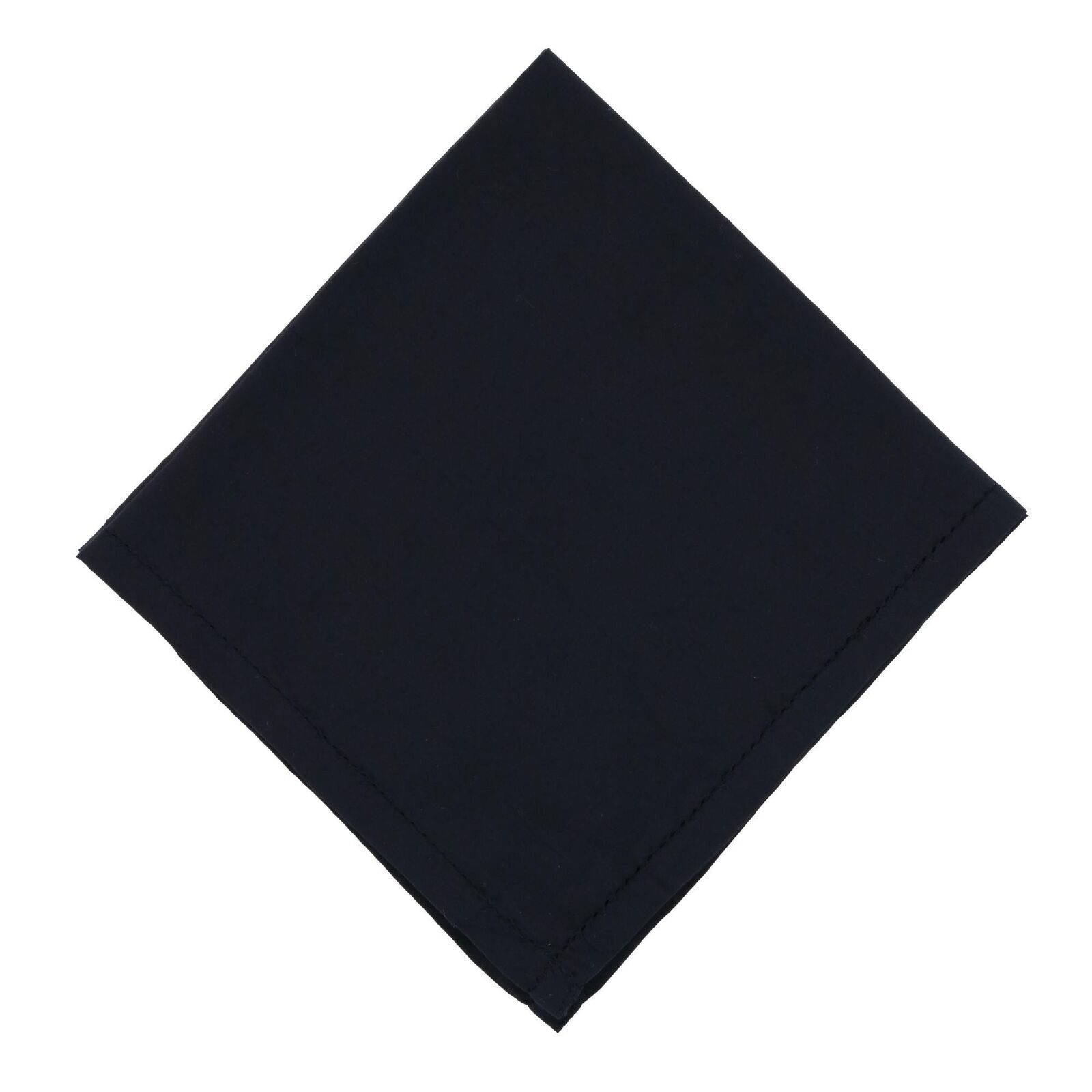 New CTM Large Black Hemstitched Handkerchief