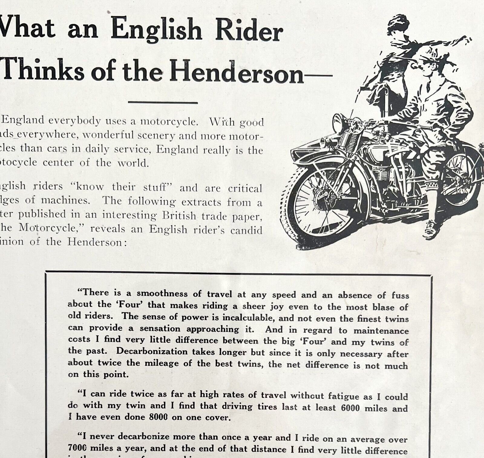 Henderson 6046 Motorcycle 1928 Advertisement Excelsior Motor MFG DWCC10