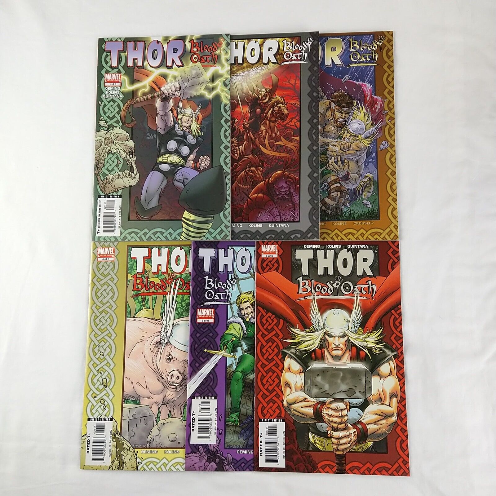Thor Blood Oath #1-6 Complete Set 1st Chaos King 1 2 3 4 5 6 NM- NM Lot 2005