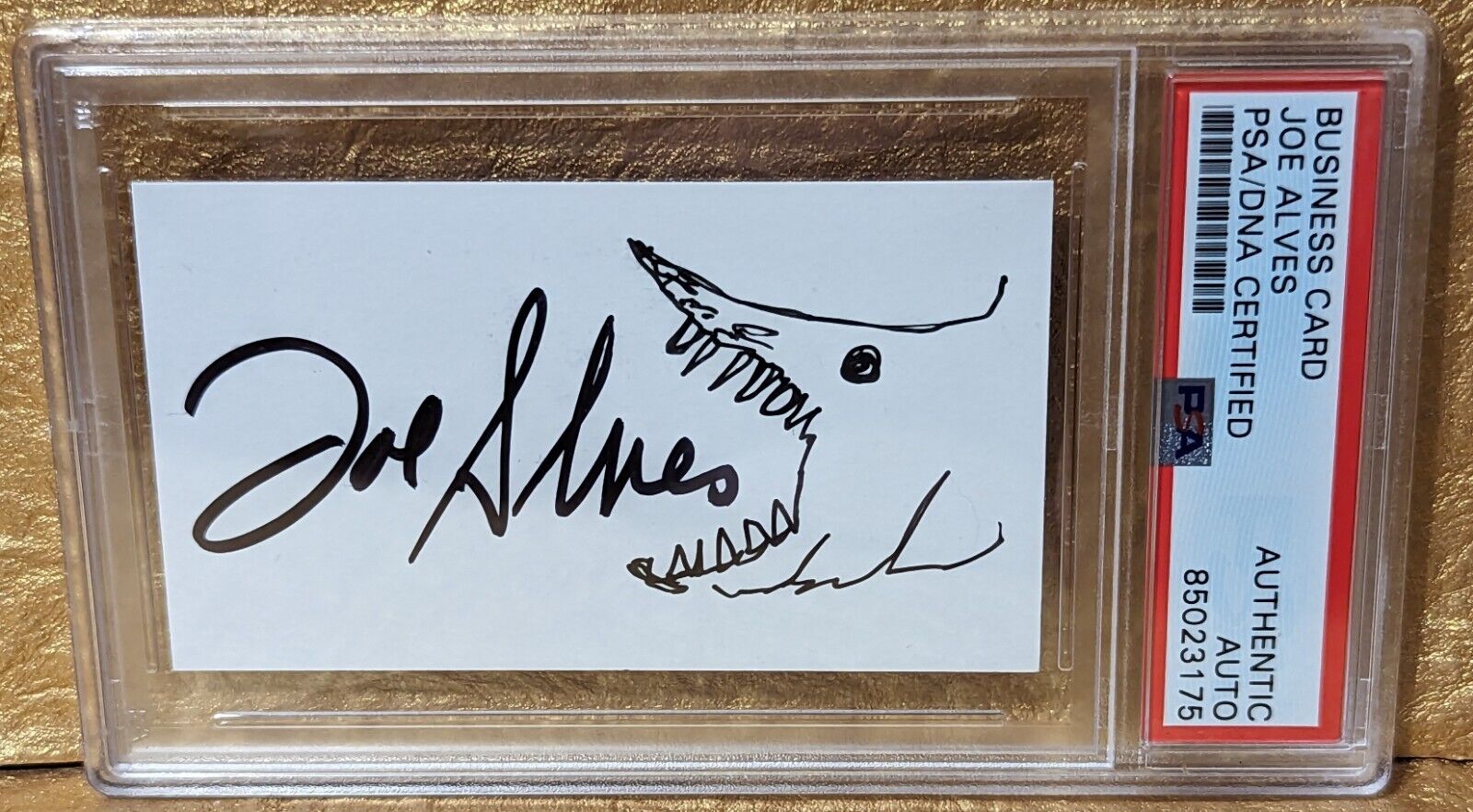 Joe Alves Autograph PSA/DNA Signed Sketch Business Card Movie Jaws Designer 🦈