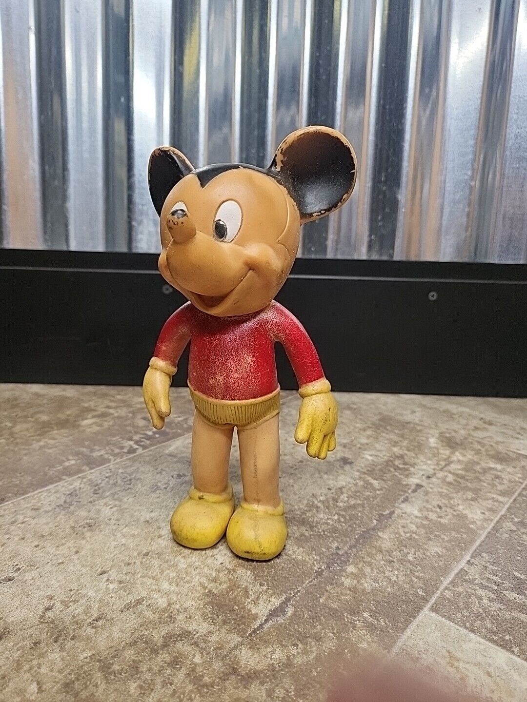 Vintage 1950\'s Walt Disney Prod 8”Tall MICKEY MOUSE Rubber Doll by SUN RUBBER Co