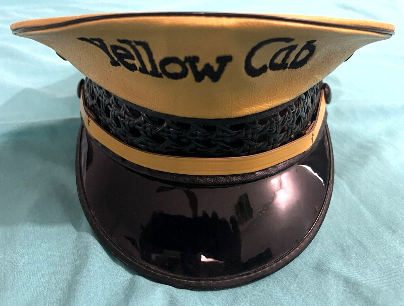 YELLOW CAB VINTAGE AUTHENTIC 1940s MILITARY-STYLE EMBROIDERED TAXI DRIVER HAT