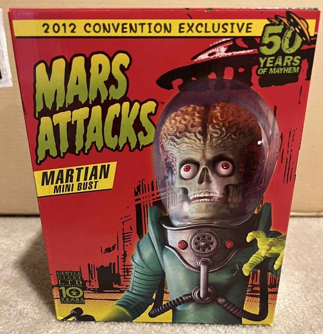 Gentle Giant Mars Attacks Martian Mini Bust 2012 Convention Edition 196/550 EUC