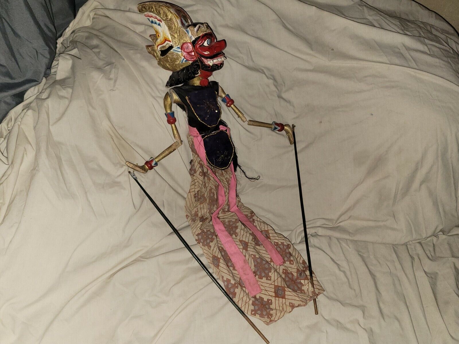 Antique/ Vintage Indonesia Wayang Golek  Marionette Puppet c/a 1800\'s  #2