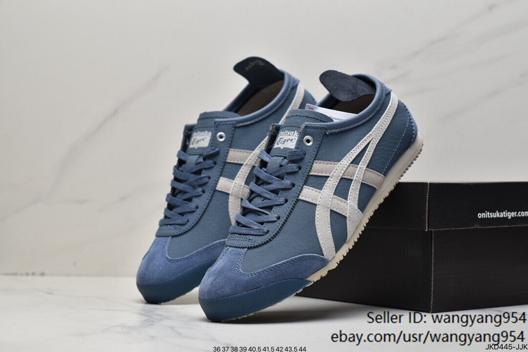 2024 Onitsuka Tiger MEXICO 66 Classic Unisex Shoes Blue/Grey Vintage Sneakers
