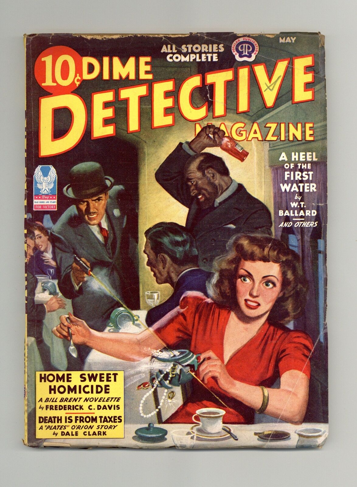 Dime Detective Magazine Pulp May 1943 Vol. 42 #2 VG+ 4.5