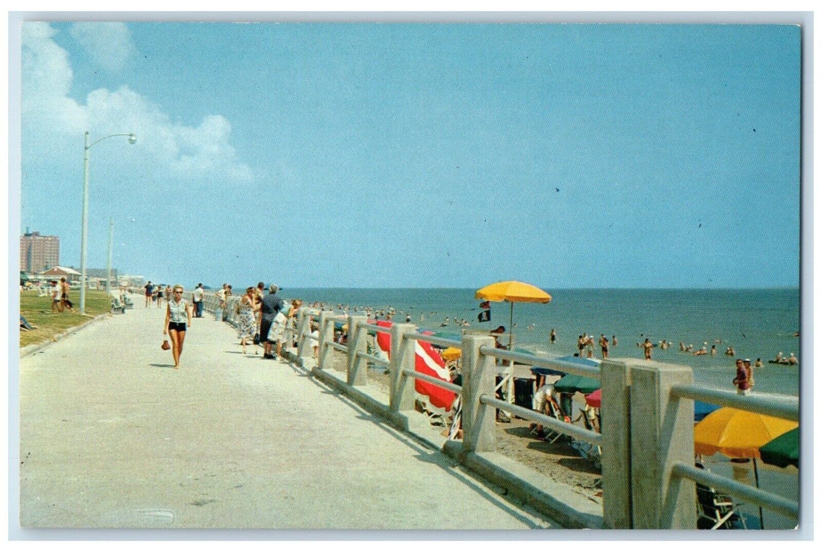 c1940 Virginia Beach Relaxation Ocean Resort Smooth Sand Surf Virginia Postcard