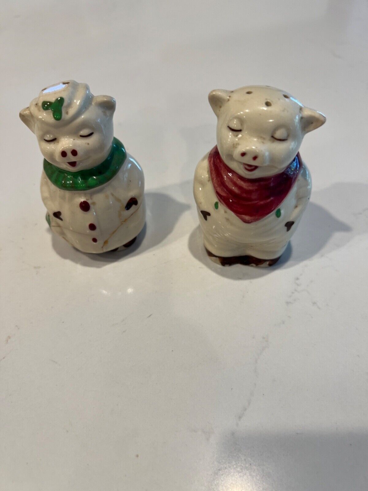 Vintage Shawnee Pottery, 5-inch Pig Salt and Pepper Shakers