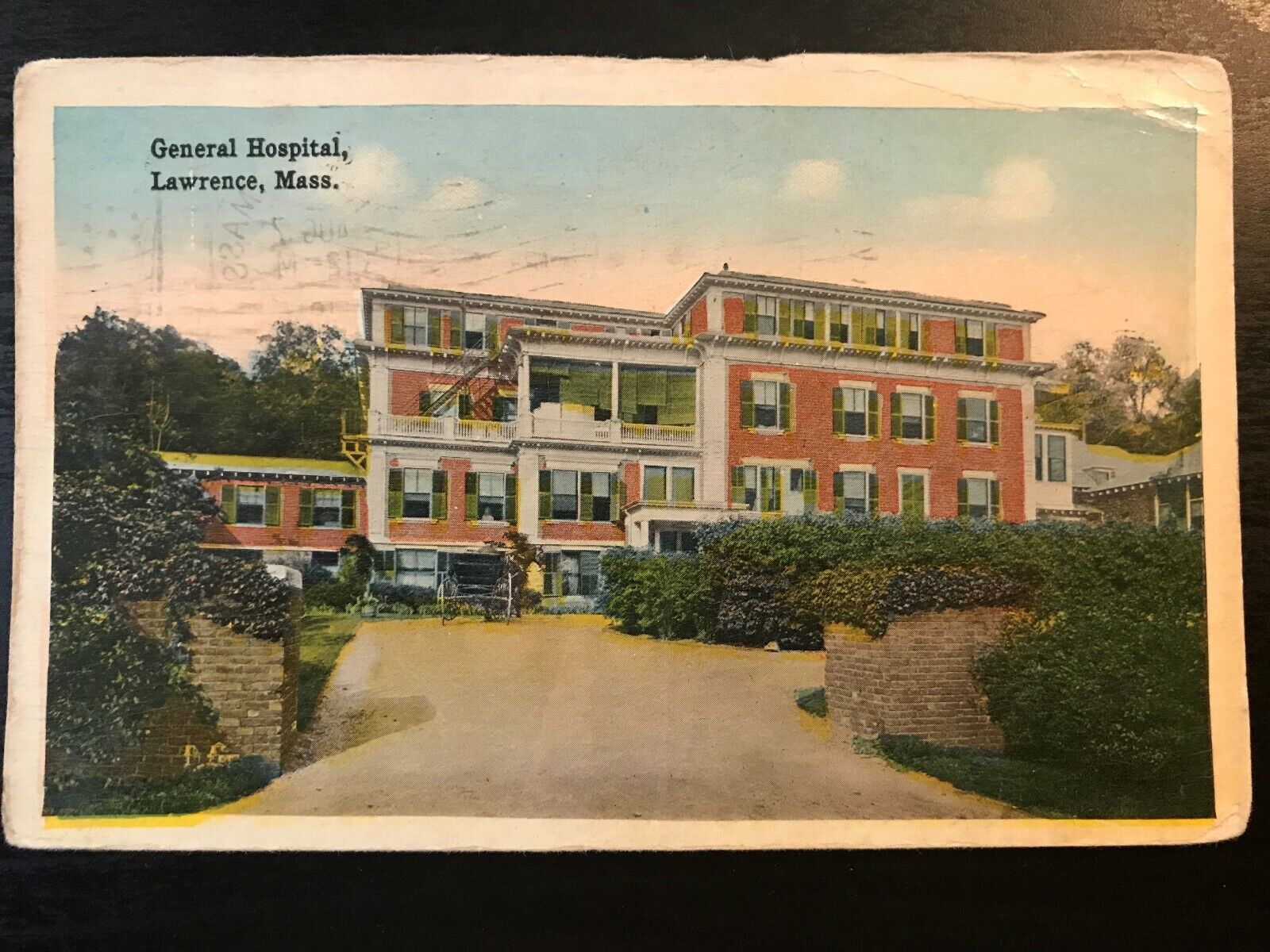 Vintage Postcard 1914 General Hospital, Lawrence, Massachusetts (MA)