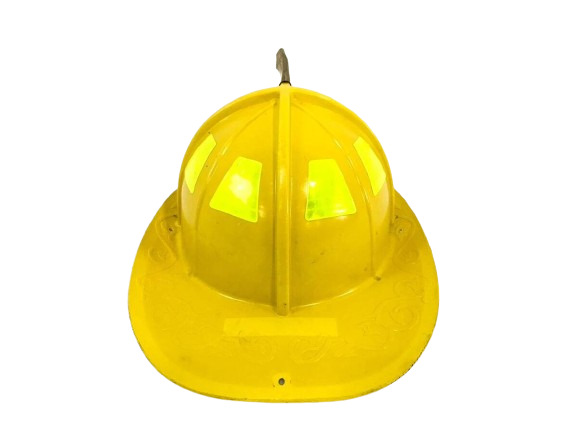 U.S. Army Fire Department MSA Cairns 1044 Traditional-Style Fire Helmet Yellow