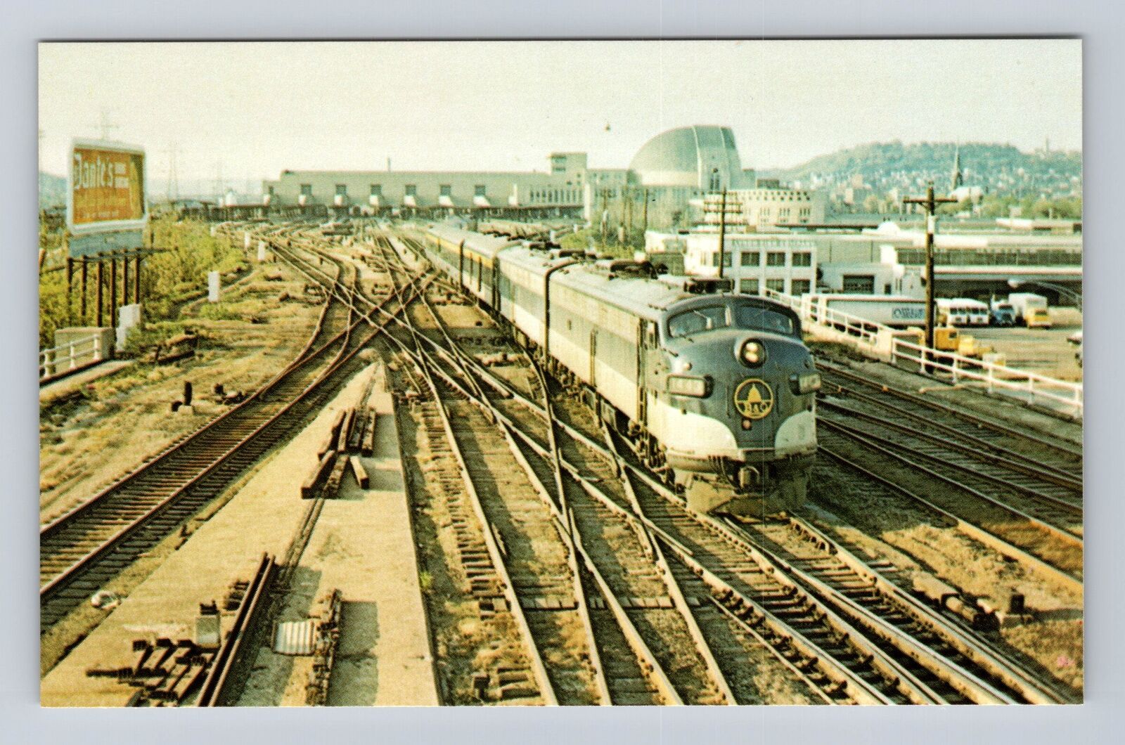 C&O/B&O/C.U.T., Train, Transportation, Antique, Vintage Souvenir Postcard
