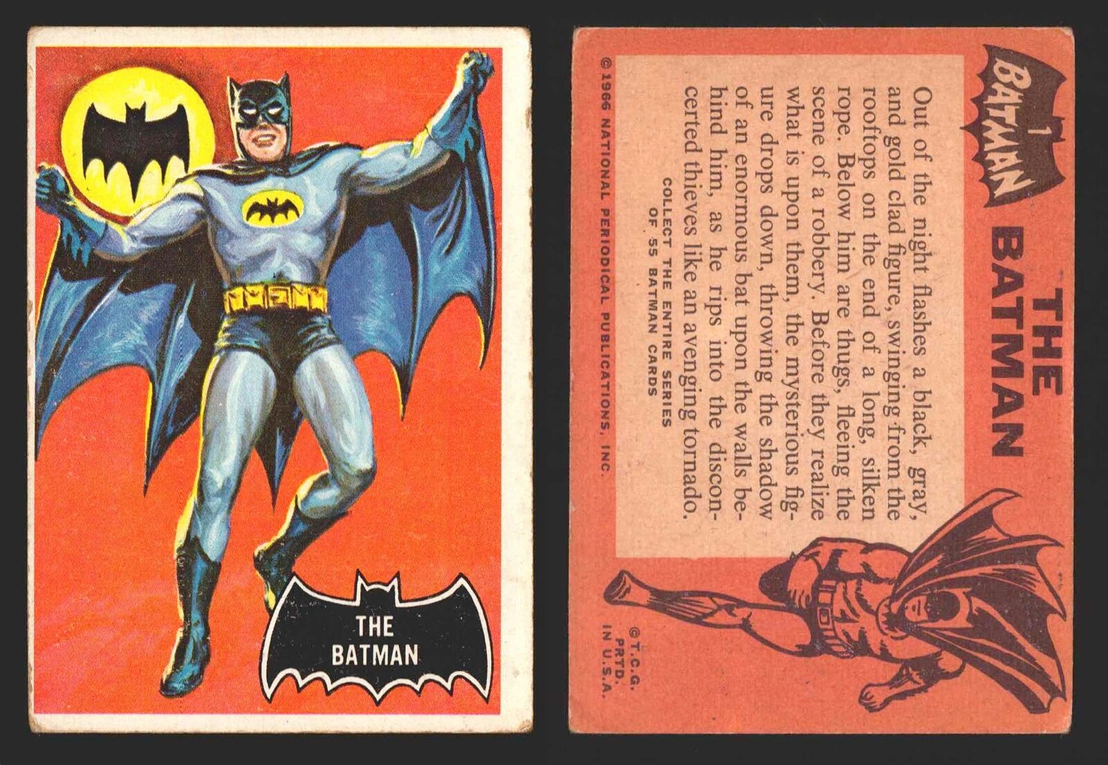 1966 Batman (Black Bat) Vintage Trading Card You Pick Singles #1-55