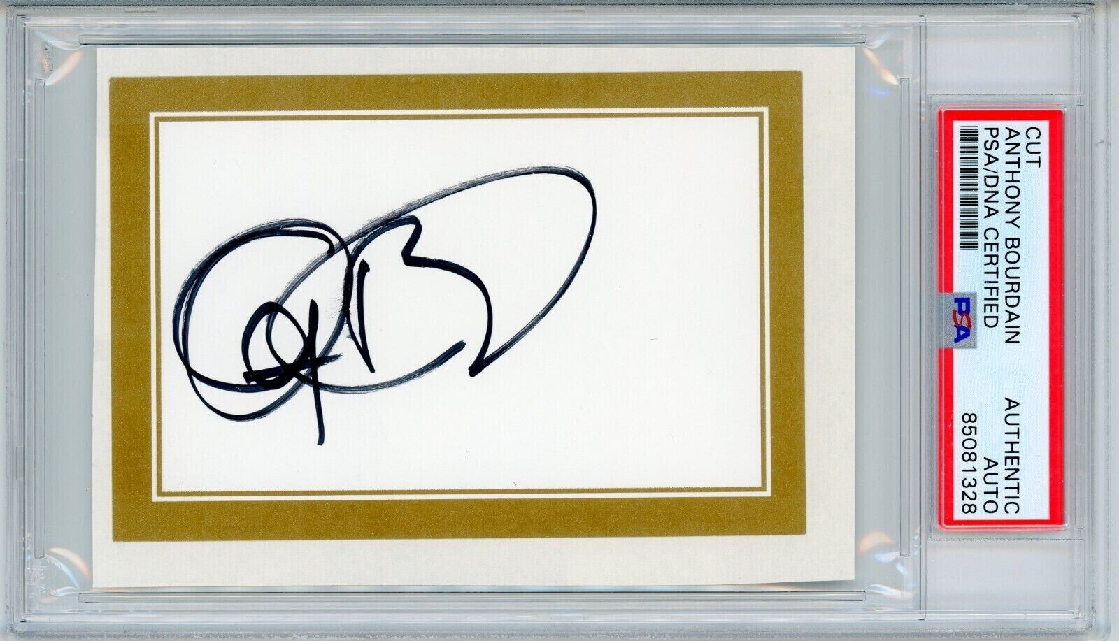 Anthony Bourdain ~ Signed Autographed Bookplate Cut Signature ~ PSA DNA Encased