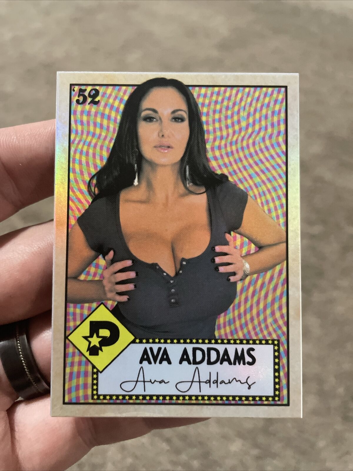 ‘52 Ava Addams  REFRACTOR HOLO Custom Art Card Limited By MPRINTS