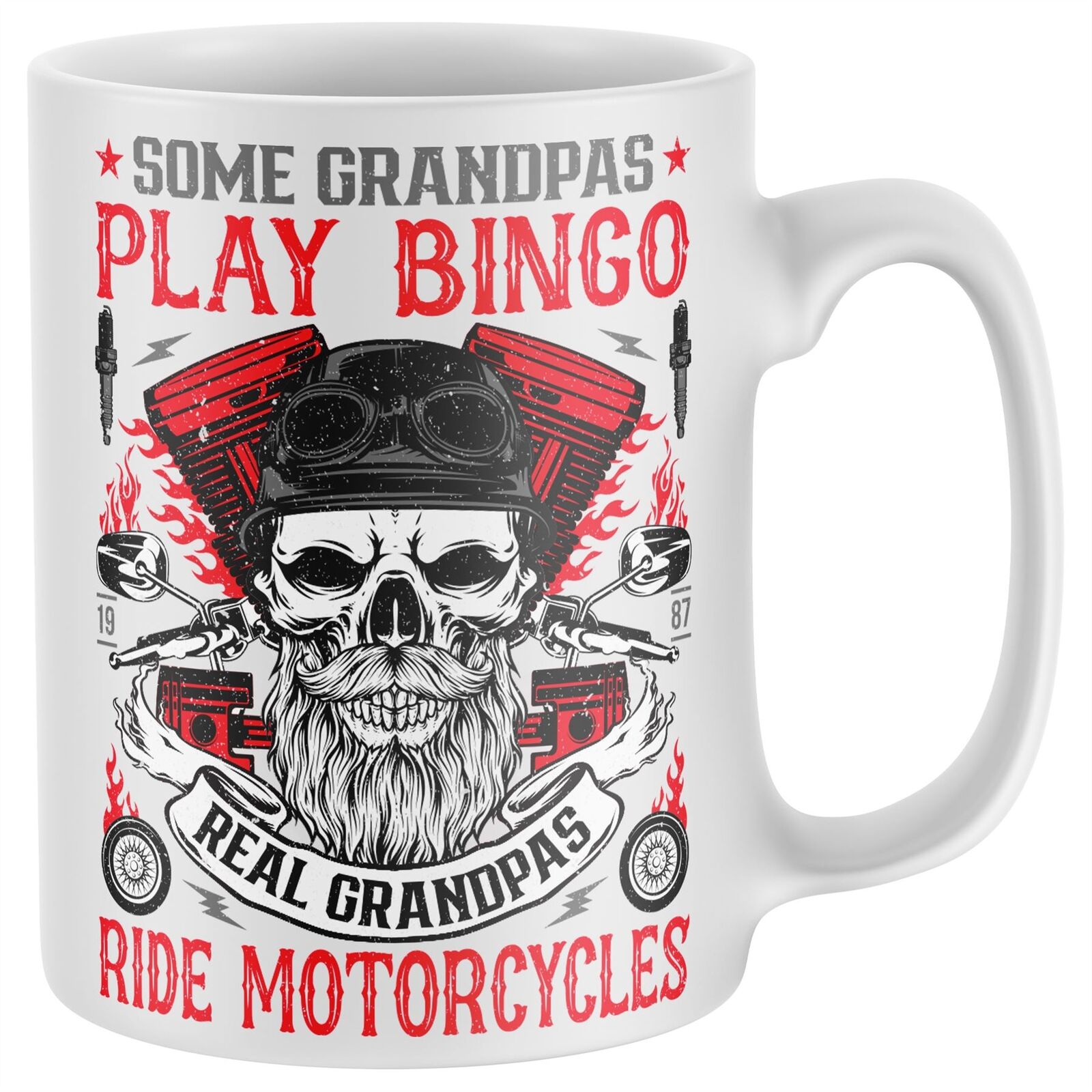 Real Grandpas Ride Motorcycles Gifts Funny Mugs Birthday Mug Motorbike Birthday