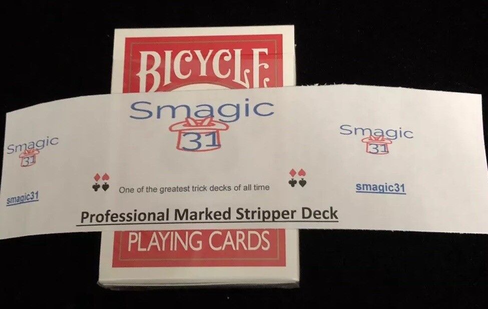 Professional MARKED Red Bicycle Stripper deck