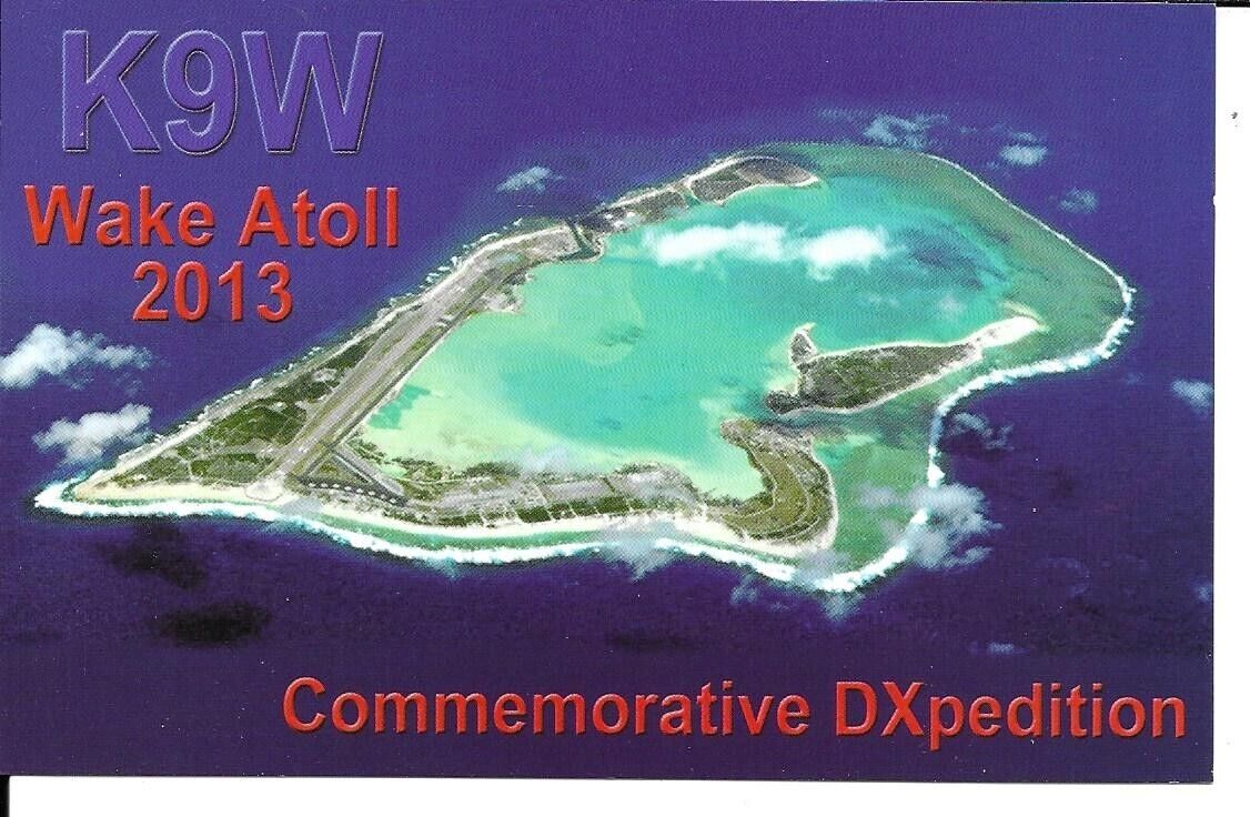 QSL 2013 Wake Island    radio card