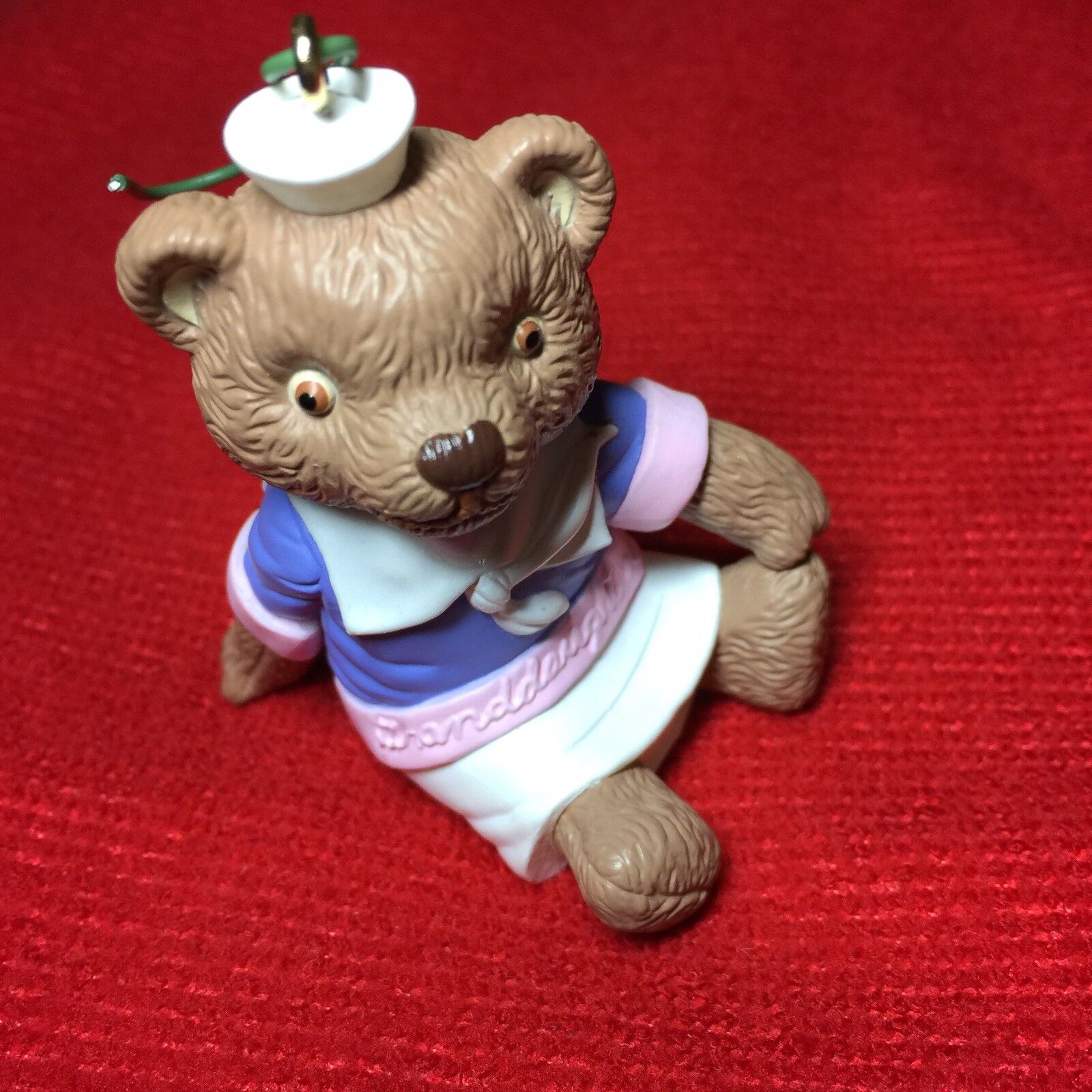 Vtg \'98 Hallmark Keepsake Mini Figurine Ornament Granddaughter Collectible Bear