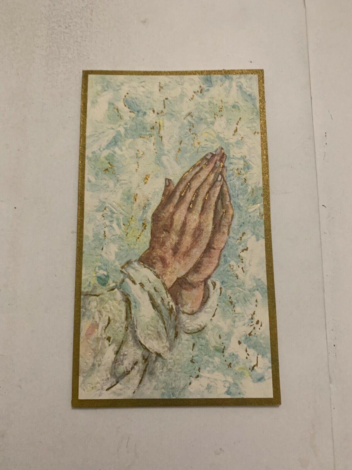 Vintage Famous Artist Studios Christmas Greeting Card Unused Praying Hands