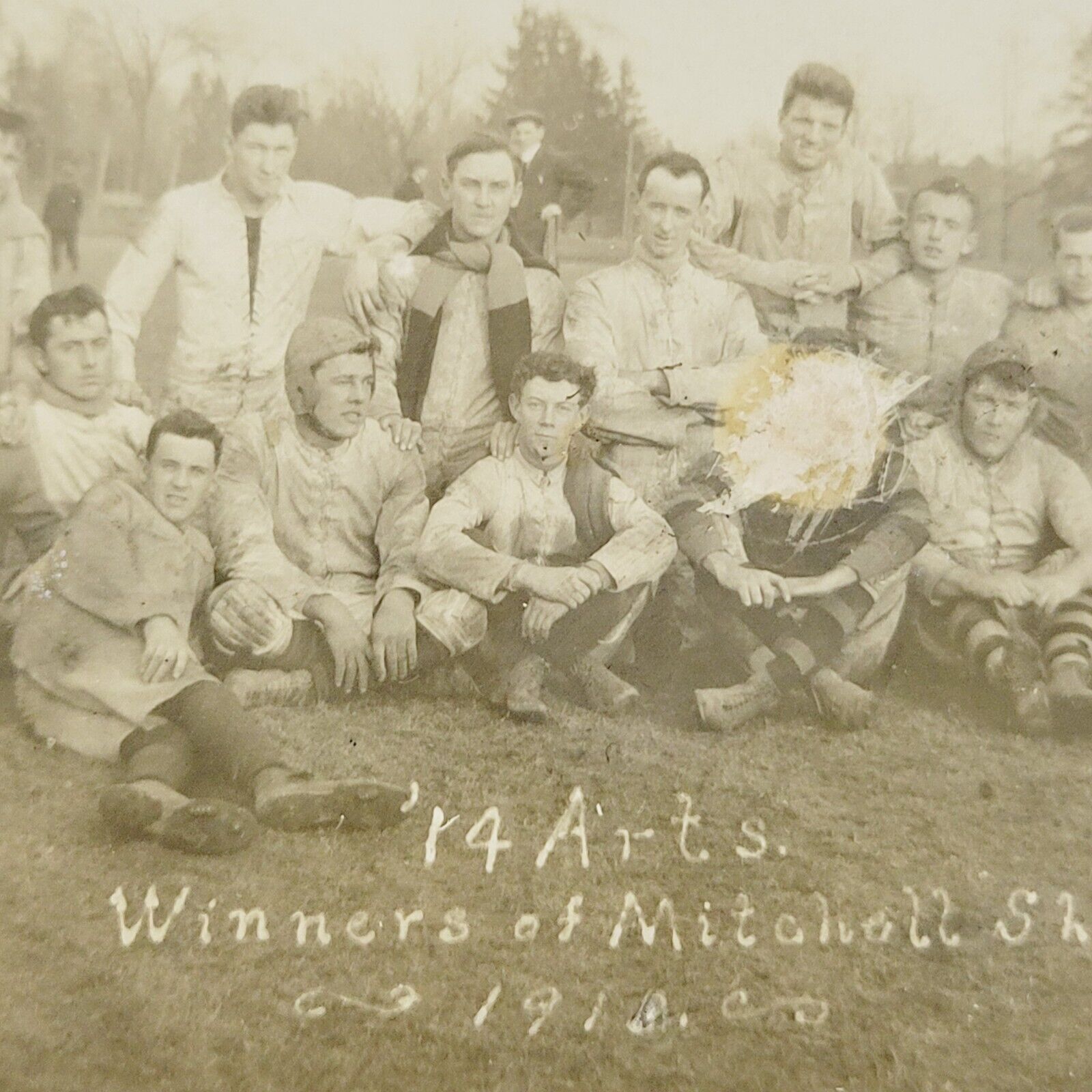 Rare 1913 Postcard Victoria Australia Cricket Team Winners of Mitchell Shield