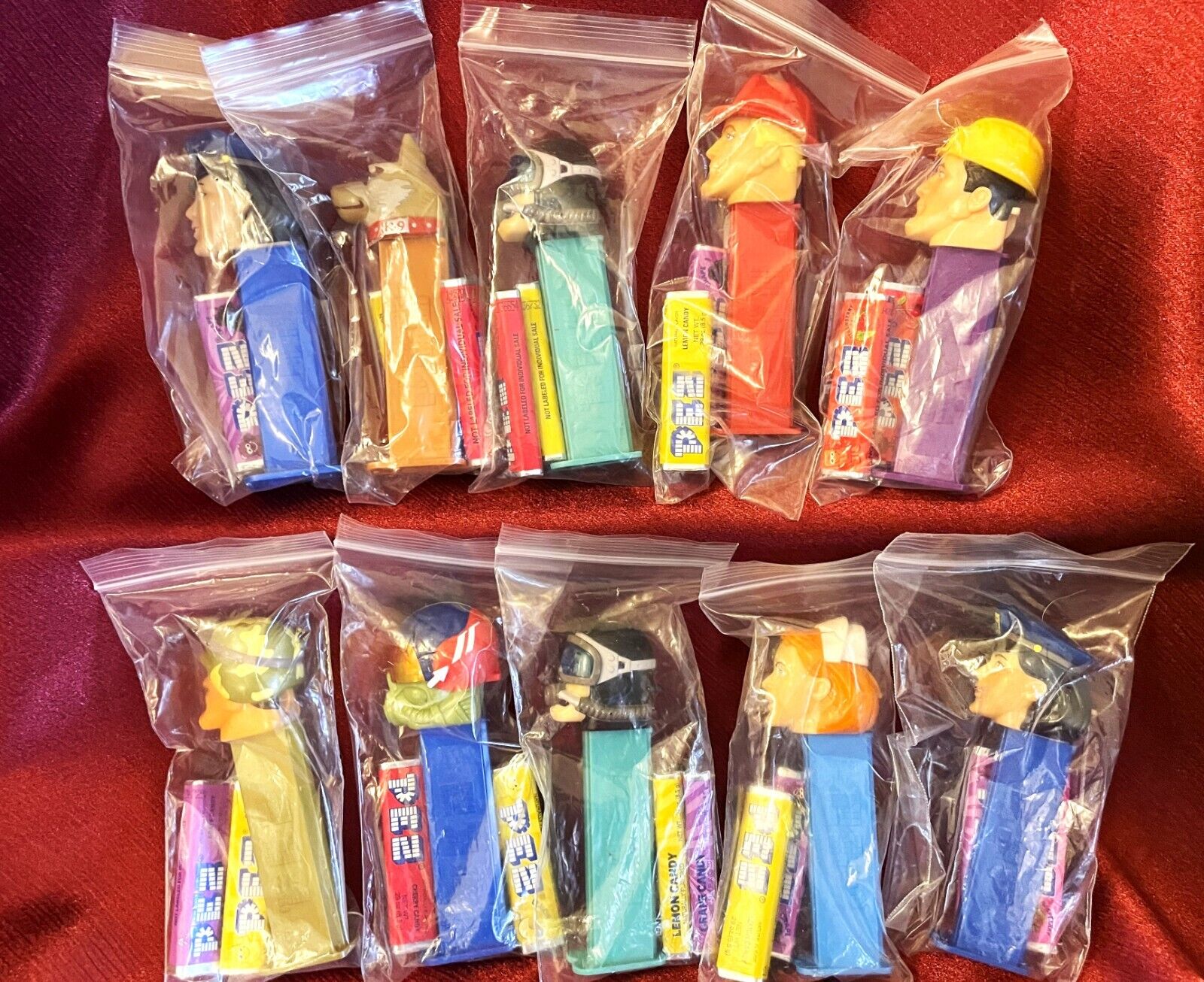 AMERICAN FIRST RESPONDER HEROES PEZ DISPENSERS LOT OF 10