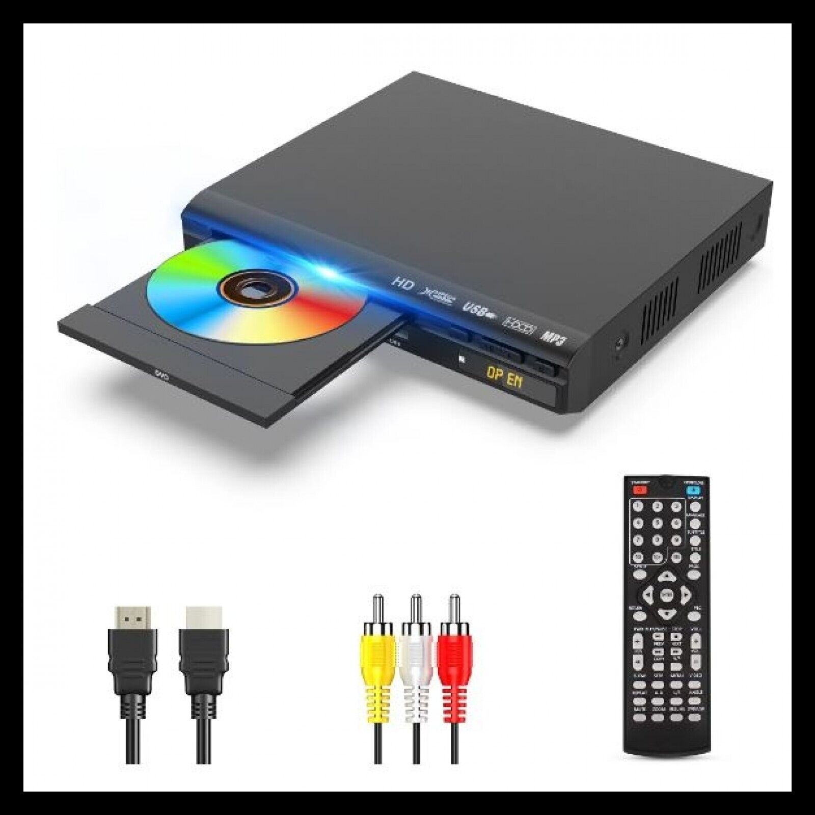 HD DVD Player for TV, CD Players for Home with Hd/Av/Coaxial Output &USB Input