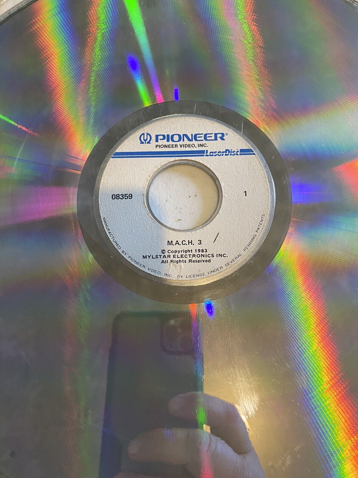 MACH 3 Arcade LASER DISC M.A.C.H 3 1983 LaserDisc