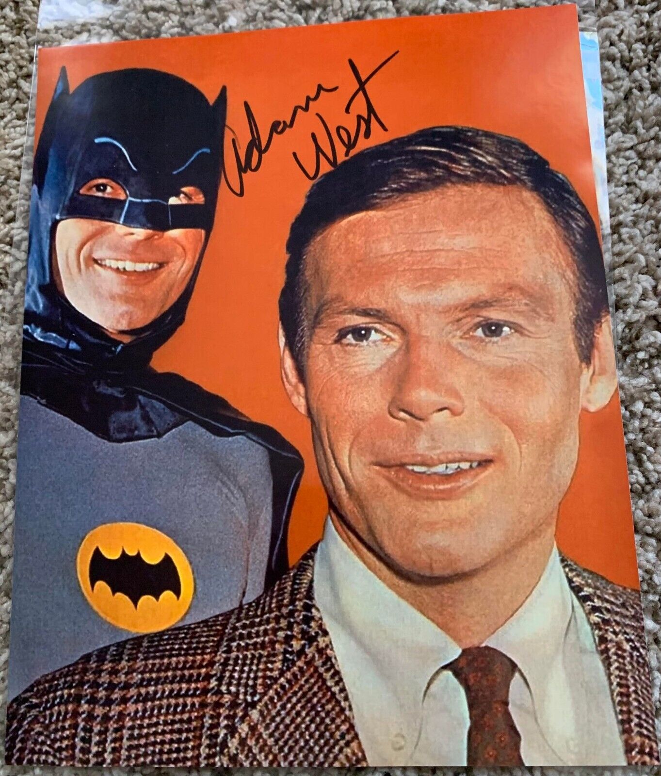 Adam West Autographed Photo, 8x10 with COA, Batman