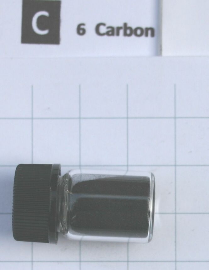 1 gram 99.80% C60 Carbon fullerene in glass vial - Pure element 6 sample