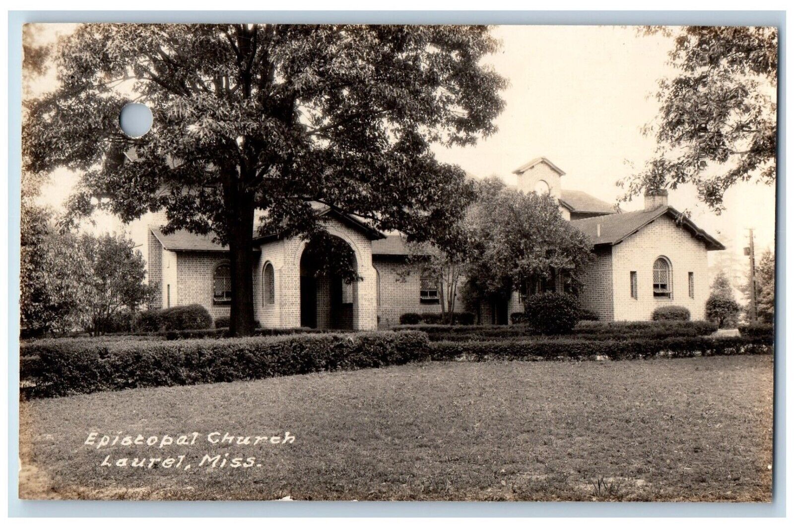 Laurel Mississippi MS Postcard RPPC Photo Episcopal Church c1910\'s Antique