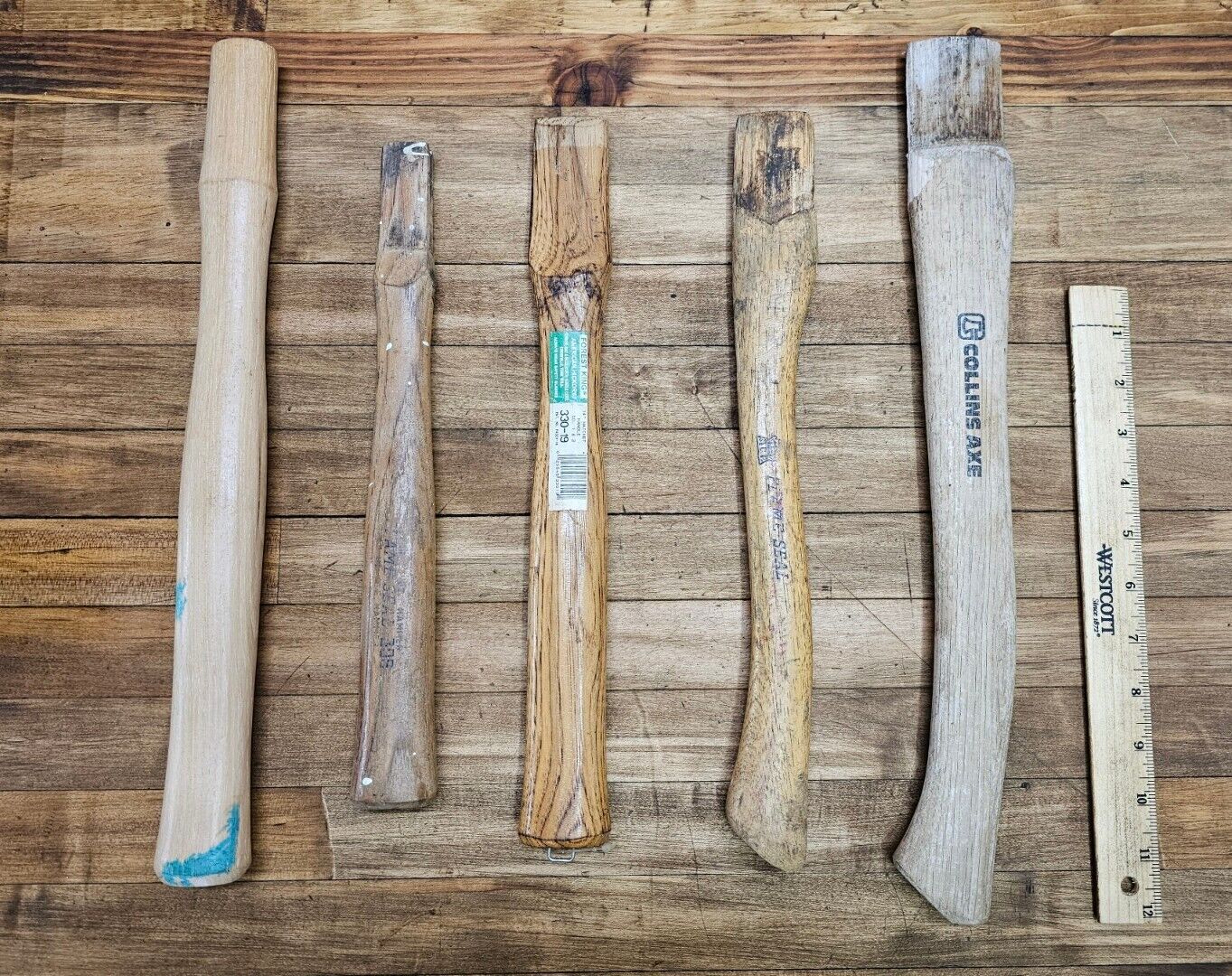 Vintage Tools Hatchet Handles Hickory Handles Collins Axes •LOT OF 5 ☆USA