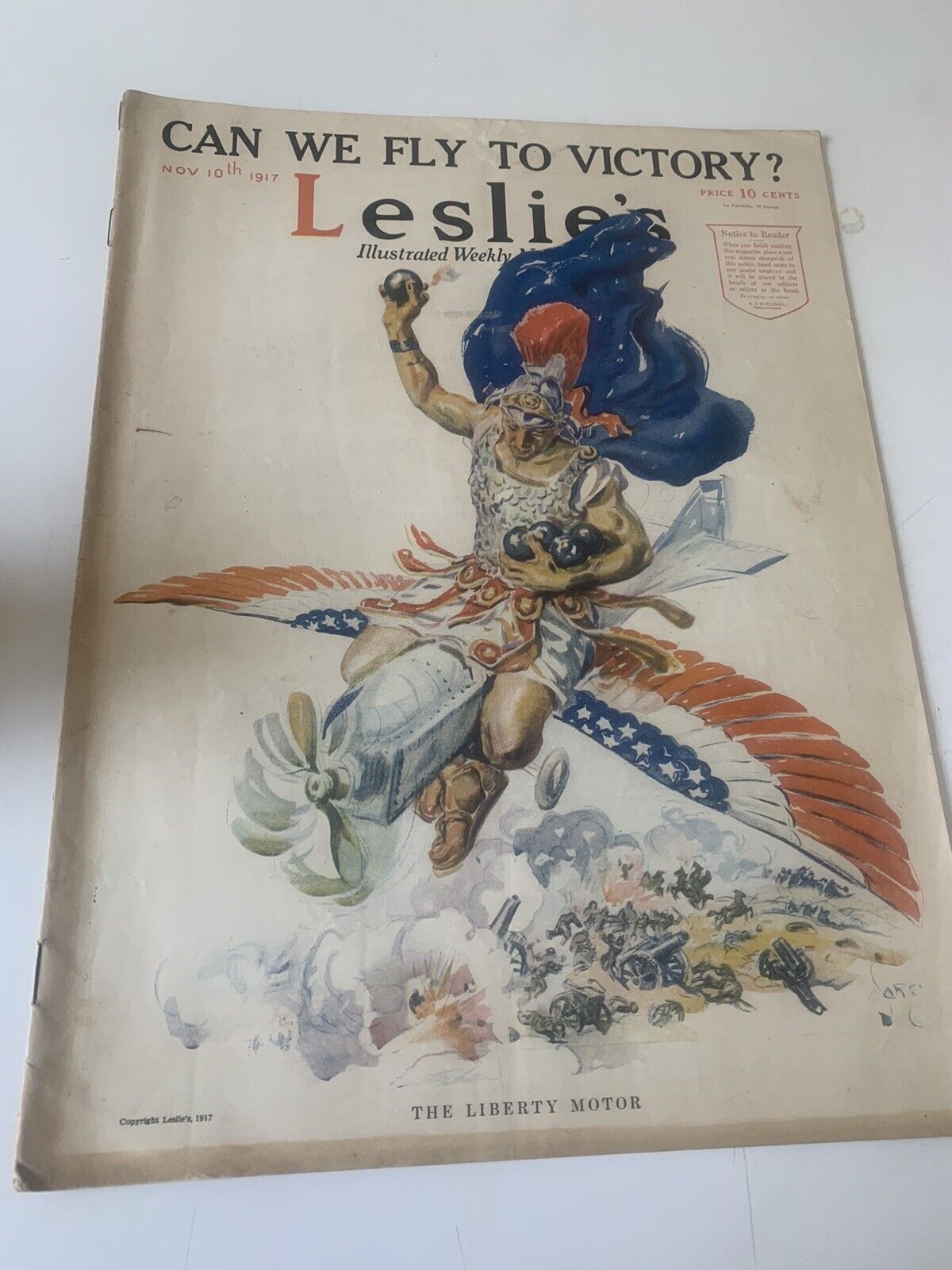 LESLIE'S ILLUSTRATED WEEKLY NEWSPAPER, NOV. 10TH, 1917 