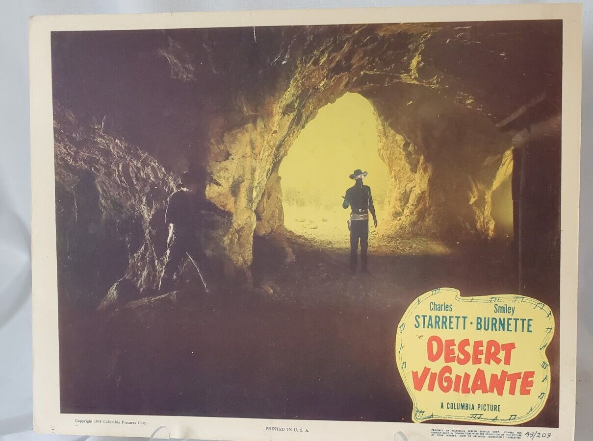 DESERT VIGILANTE ORIGINAL Western Movie Lobby Card 1949 MOUNTED