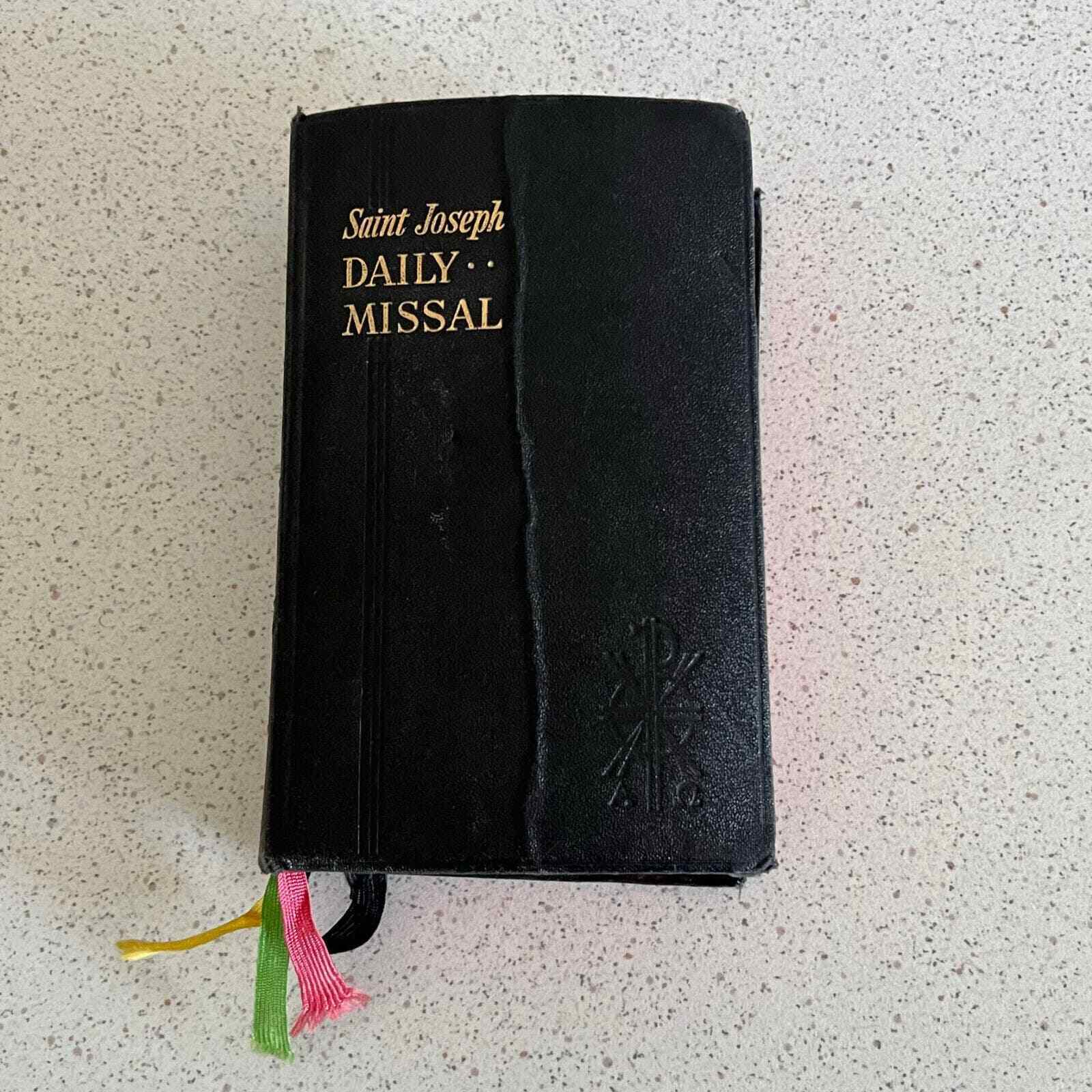 Vintage 1956 Saint Joseph Daily Missal Religious Book Confraternity Edition